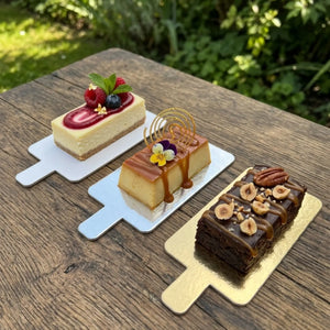 Mini Charolita Rectangular para Canapes Postres y Catering - 50 pzas