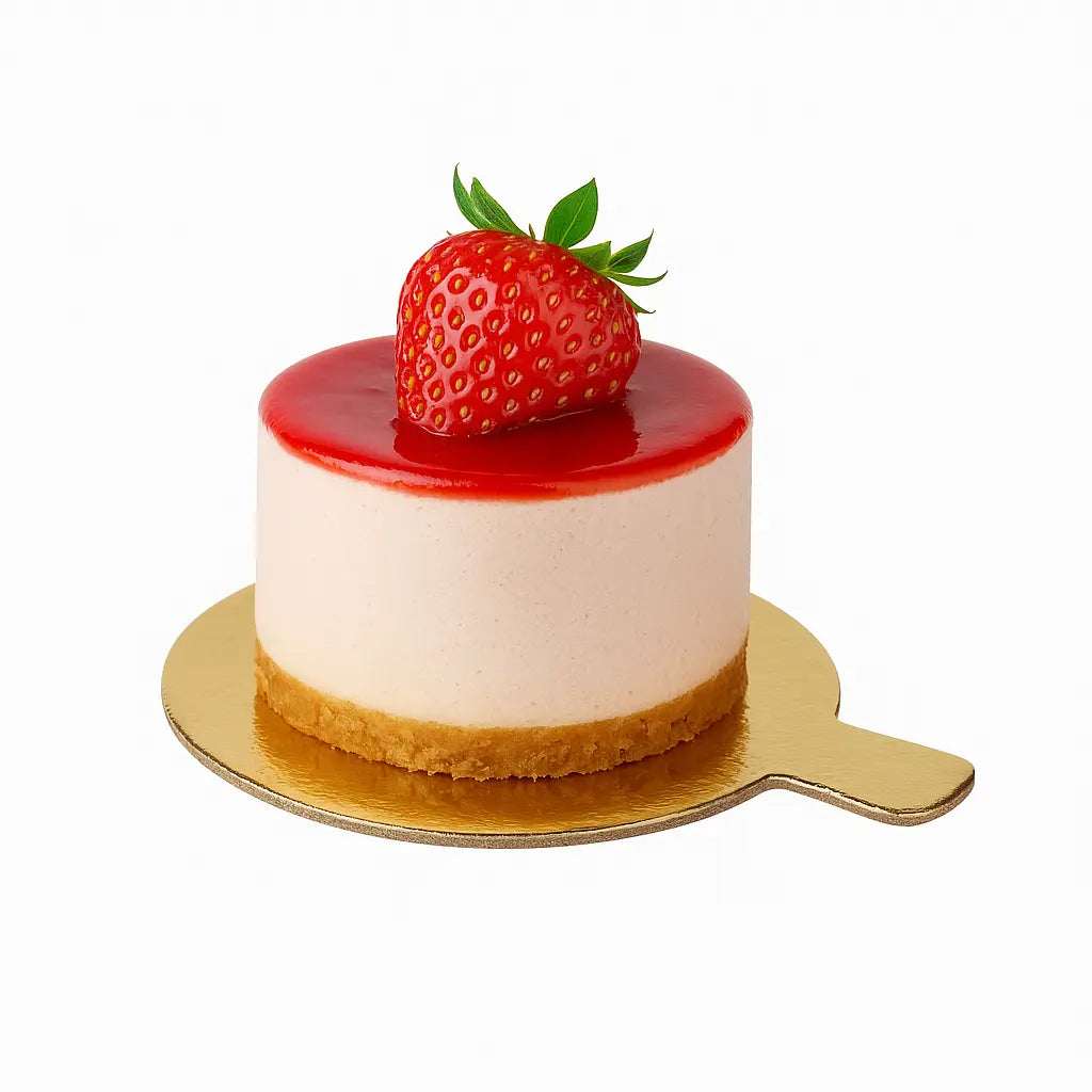 Platito Charolita o Base Redonda con Asa de Carton Laminado para Canapes o Postres Catering 50 pzas RP