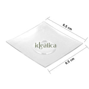 Platito Concavo para Canapes o Postres Re-utilizable Plastico Catering -  ( 20 Pzas / 100 Pzas ) IA