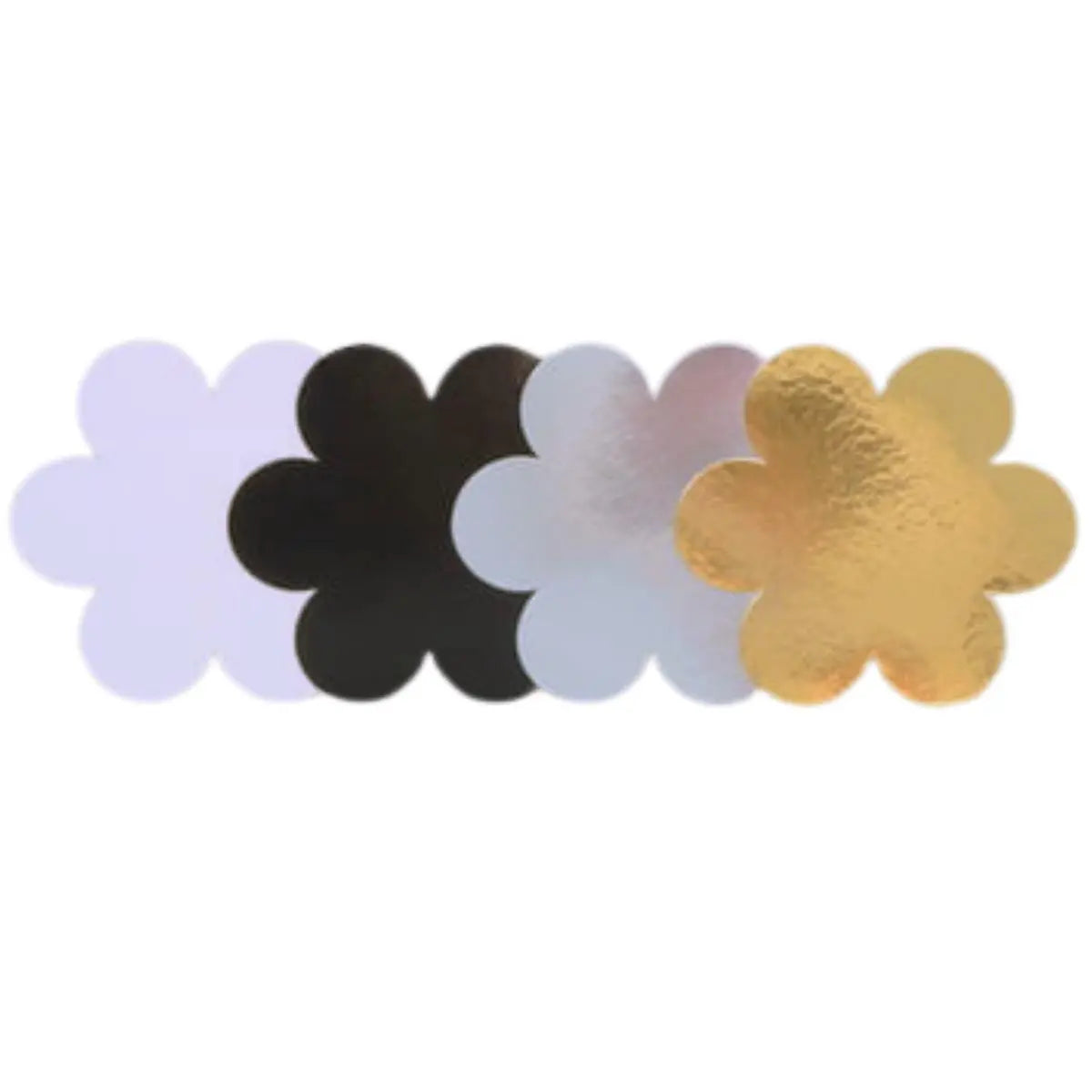 Platito Charolita o Base Flor con Asa de Cartón Laminado para Canapés o Postres Catering RP