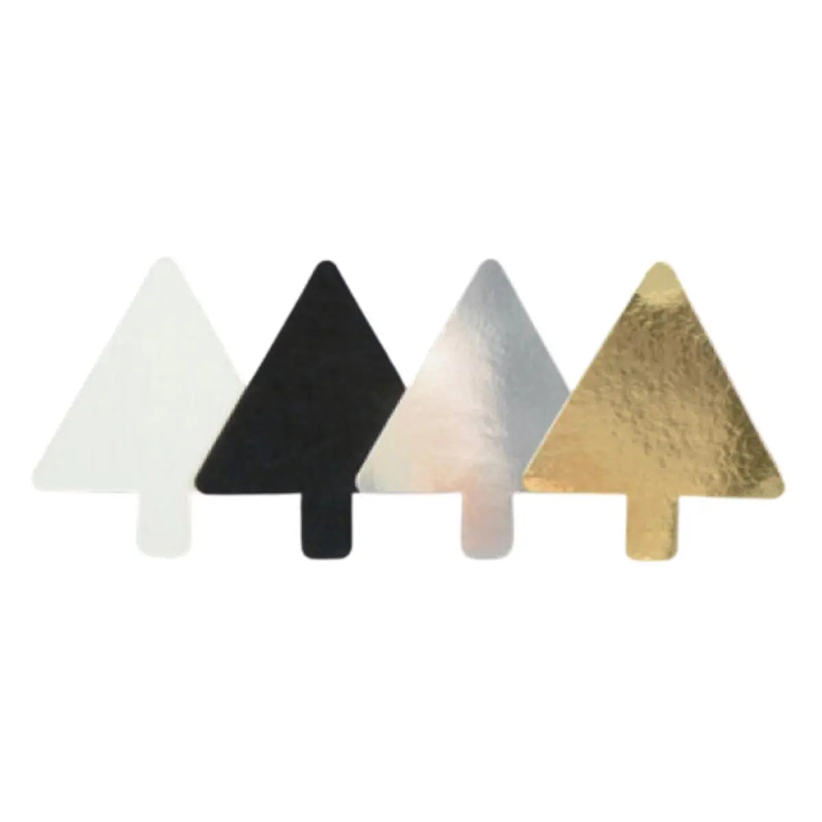 Platito Charolita o Base Triangular con Asa de Cartón Laminado para Canapés o Postres Catering RP