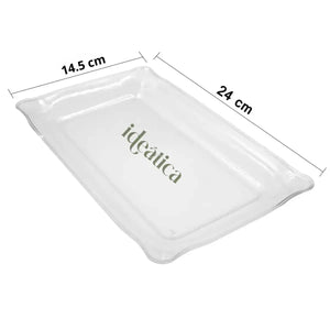 Plato Panque para Postres Comida o Botana Re-utilizable Plastico Catering  -  ( 10 Pzas / 50 Pzas ) IA