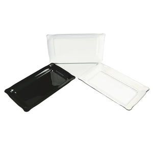 Plato Panque para Postres Comida o Botana Re-utilizable Plastico Catering  -  ( 10 Pzas / 50 Pzas ) IA