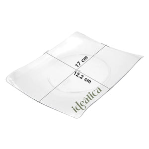 Plato Pastelero para Postres Rectangular Re-utilizable Plastico Catering  -  ( 20 Pzas / 100 Pzas ) IA