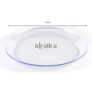 Plato Pastelero para Postres Redondo Re-utilizable Plastico Catering  ( 20 Pzas / 100 Pzas ) IA