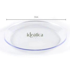 Plato Pastelero para Postres Redondo Re-utilizable Plastico Catering  ( 20 Pzas / 100 Pzas ) IA