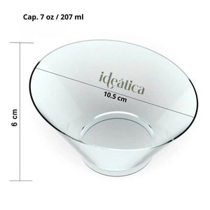 Plato Tazon Trunco para Postres Comida o Botana Re-utilizable Plastico Catering - 7Oz / 207 ml ( 20 Pzas / 100 Pzas ) IA
