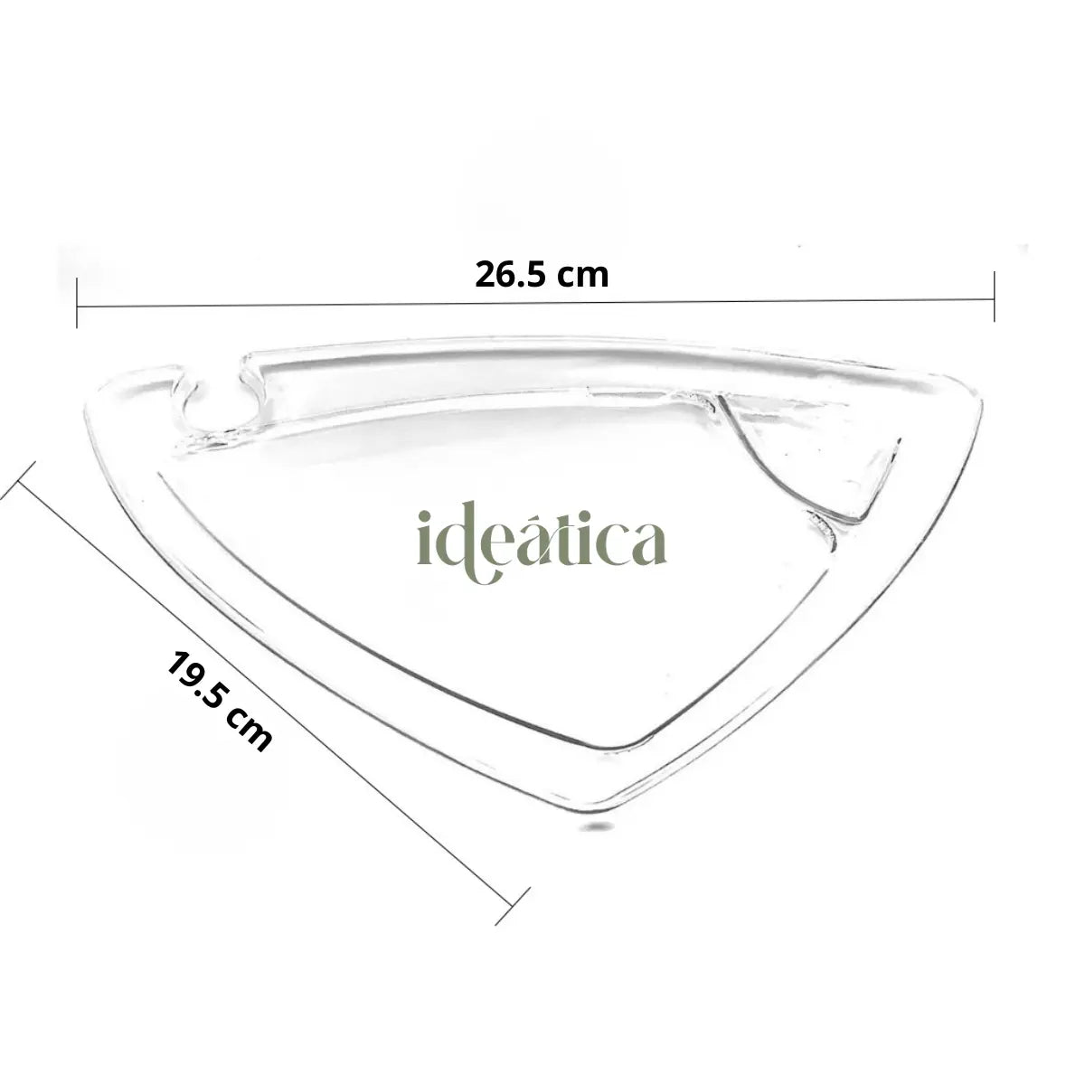 Plato Triangulo para Comida o Postres Re-utilizable Candy Bar Catering IA