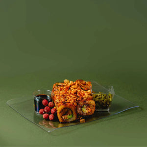 Plato Trinche para Comida o Postres Rectangular Re-utilizable Plastico Catering  - ( 10 Pzas / 50 Pzas ) IA