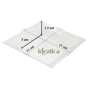 Plato para Canapes o Postres Cuadrado Grande Re-utilizable Plastico Catering  -  ( 20 Pzas / 100 Pzas ) IA