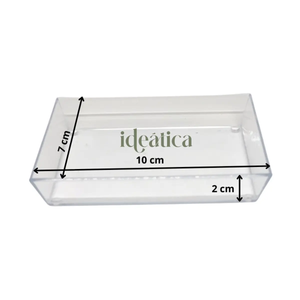 Plato para Canapes o Postres Rectangular Re-utilizable Plastico Catering  -  ( 10 Pzas / 100 Pzas ) IA