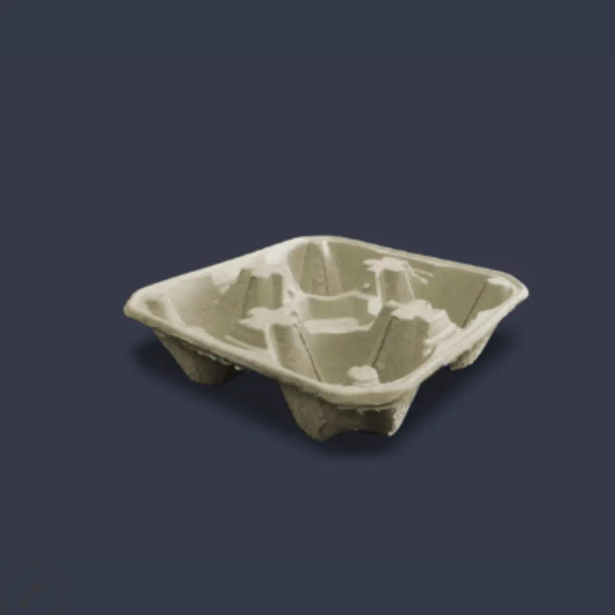 Portavasos Para Bebidas o Café de Cartón Compostable Biodegradable con 4 Cavidades - IN