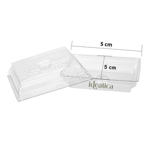 Tapa Flexible para Vasito para Postres Cubo Plastico Catering 100 pzas (Los vasitos se venden por separado) IA