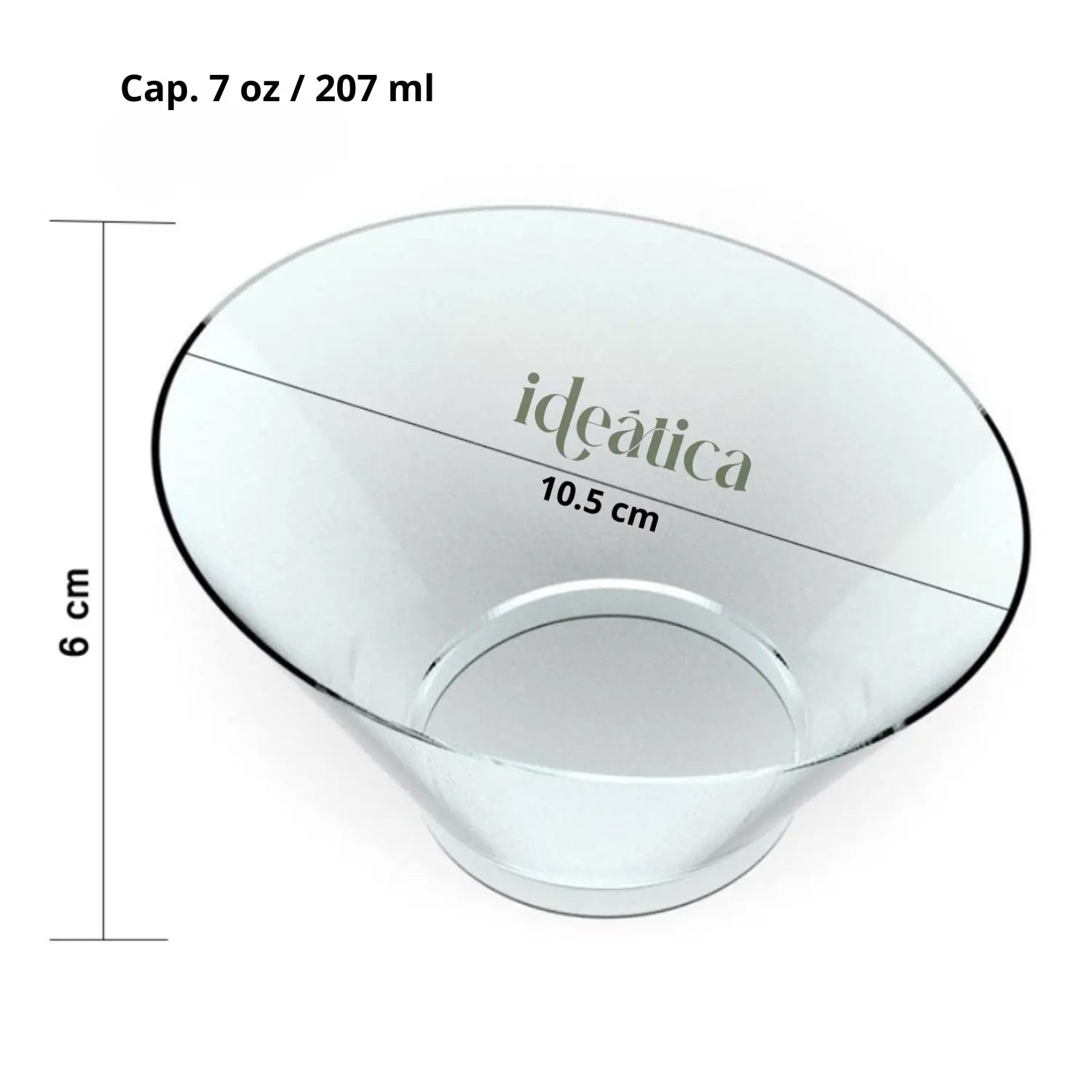 Tazon para Postres Trunco Re-utilizable Candy Bar Catering 7 Oz IA