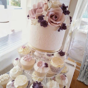 Torre Grande Circular 5 Niveles para Cupcakes Postres y Catering Acrilico