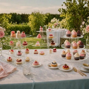 Torre Grande Cuadrangular 4 Niveles para Cupcakes Postres y Catering Acrilico