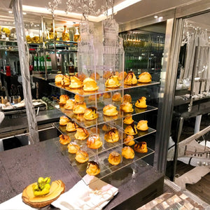 Torre o Base Grande Big Ben para Cupcakes o Postres de Acrilico Catering 4 Niveles