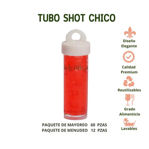 Tubo Shot Chico para Postres Dulces Bebidas Candy Bar Catering Decoracion 0.5 Oz IA