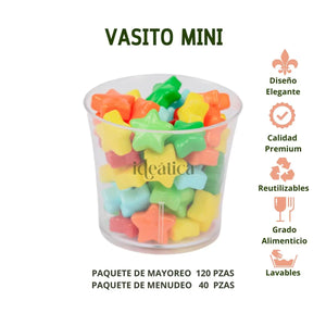 Vasito Mini para Postres Re-utilizable Candy Bar Catering 1.5 Oz IA