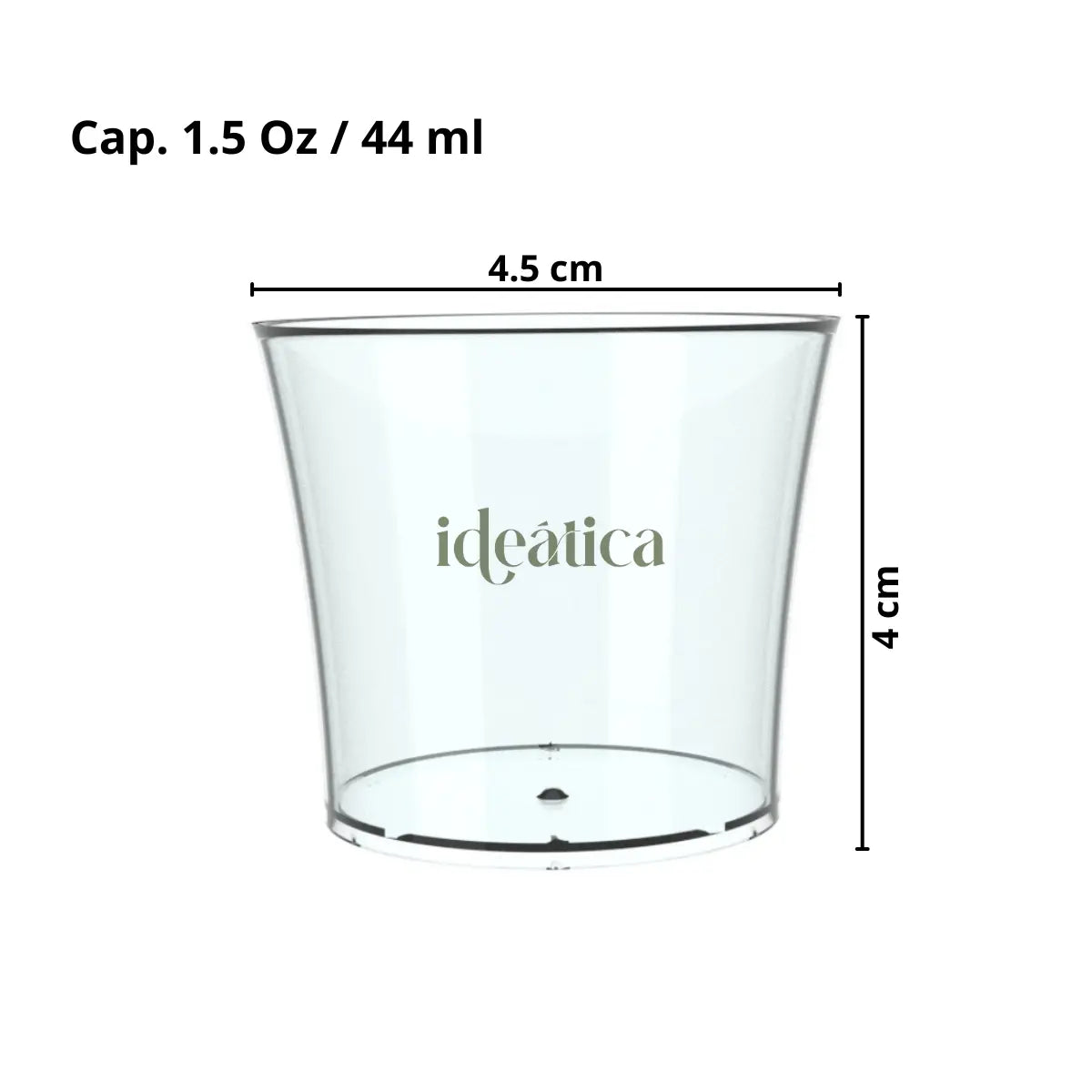 Vasito Mini para Postres Re-utilizable Candy Bar Catering 1.5 Oz 120 pzas IA