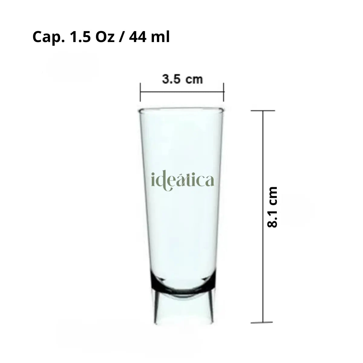 Vasito Tequilero o Caballito para Postres Re-utilizable Candy Bar Catering 1.5 Oz IA