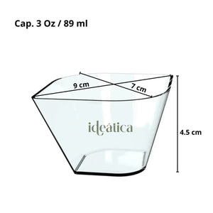 Vasito para Postres Barco Re-utilizable Plastico Catering - 3 Oz / 89 ml ( 20 Pzas / 100 Pzas ) IA
