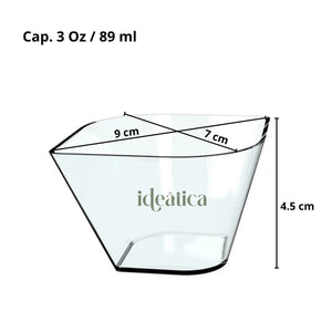 Vasito para Postres Barco Re-utilizable Plastico Catering - 3 Oz / 89 ml ( 20 Pzas / 100 Pzas ) IA