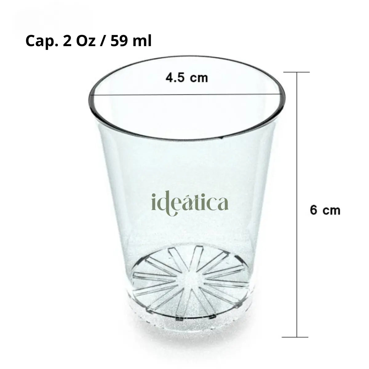 Vasito para Postres Clasico Re-utilizable Candy Bar Catering 2 Oz IA