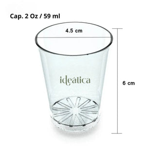Vasito para Postres Clasico Re-utilizable Plastico Catering - 2 Oz / 59 ml ( 20 Pzas / 100 Pzas ) IA