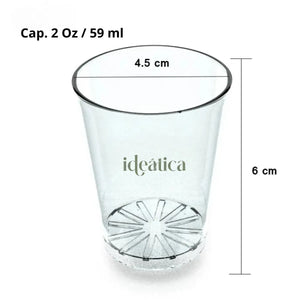 Vasito para Postres Clasico Re-utilizable Plastico Catering - 2 Oz / 59 ml ( 20 Pzas / 100 Pzas ) IA