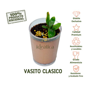 Vasito para Postres Clasico Re-utilizable Plastico Catering - 2 Oz / 59 ml ( 20 Pzas / 100 Pzas )