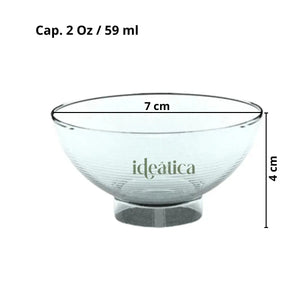 Vasito para Postres Cuenco Chico Re-utilizable Plastico Catering - 2 Oz / 59 ml ( 10 Pzas / 100 Pzas ) IA