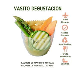 Vasito para Postres Degustacion Re-utilizable Candy Bar Catering 4 Oz IA