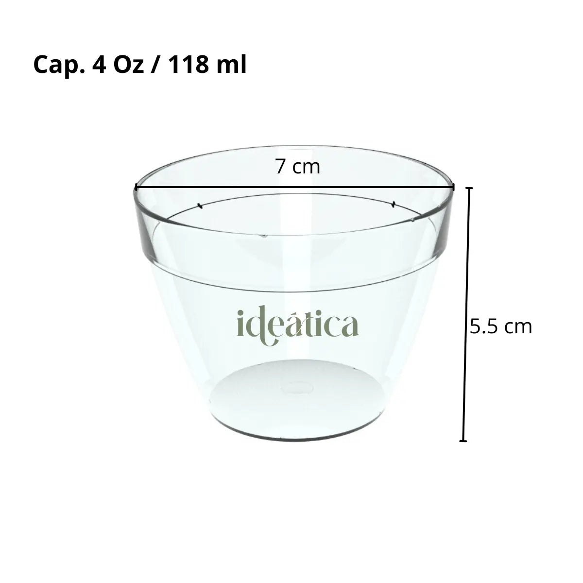 Vasito para Postres Degustacion Re-utilizable Candy Bar Catering 4 Oz IA