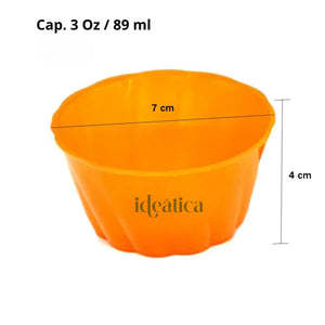 Vasito para Postres Helado Chico Biodegradable Re-utilizable Plastico Catering -3 OZ / 89 ml ( 65 pzas ) IA