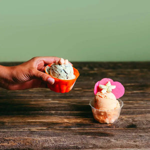 Vasito para Postres Helado Chico Biodegradable Re-utilizable Plastico Catering -3 OZ / 89 ml ( 65 pzas ) IA