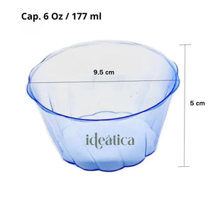 Vasito para Postres Helado Grande Biodegradable Re-utilizable Plastico Catering - 6 Oz / 177 ml ( 70 Pzas ) IA