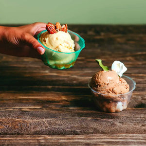 Vasito para Postres Helado Mediano Biodegradable Re-utilizable Plastico Catering - 5 Oz / 148 ml ( 65 Pzas ) IA