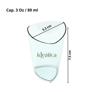 Vasito para Postres Triangulo Re-utilizable Plastico Catering - 3 Oz / 89 ml ( 20 Pzas / 100 Pzas ) IA