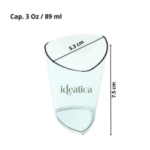 Vasito para Postres Triangulo Re-utilizable Plastico Catering - 3 Oz / 89 ml ( 20 Pzas / 100 Pzas ) IA