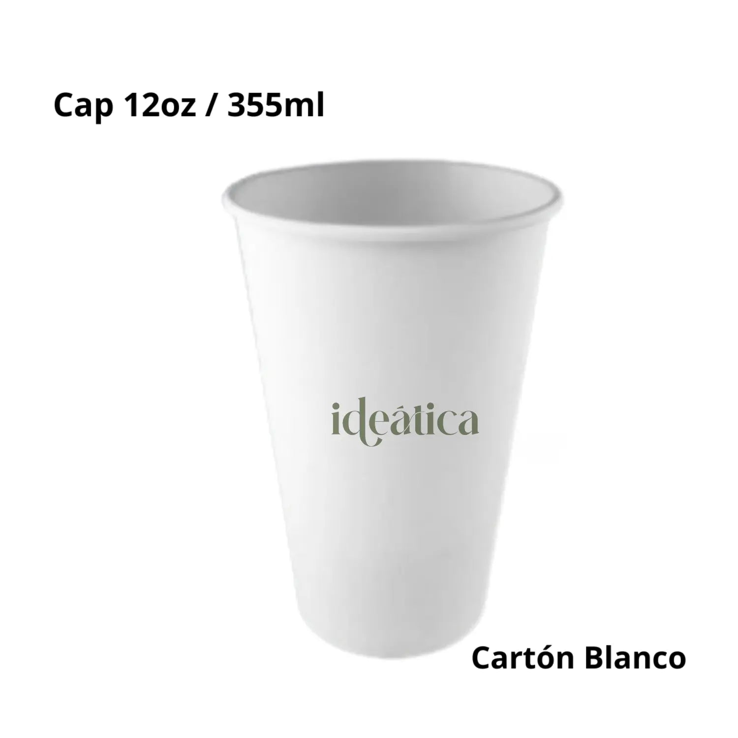 Vaso Para Bebidas o Café de Cartón Blanco Catering 12 Oz / 355 ml - IN