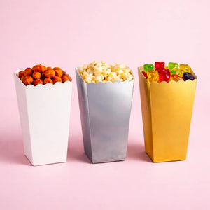 Vaso Caja para Palomitas Dulces de Carton Laminado Decoracion Catering 50 pzas RP