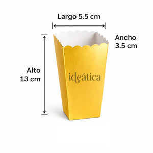 Vaso Caja para Palomitas Dulces de Carton Laminado Decoracion Catering 50 pzas RP