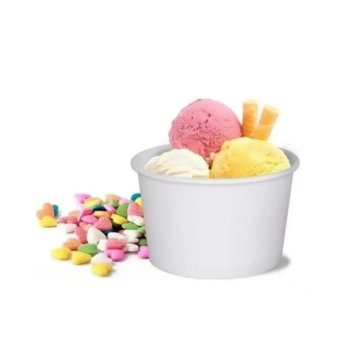 Vaso Contenedor para Sopa o Helado con Tapa de Papel Catering IN