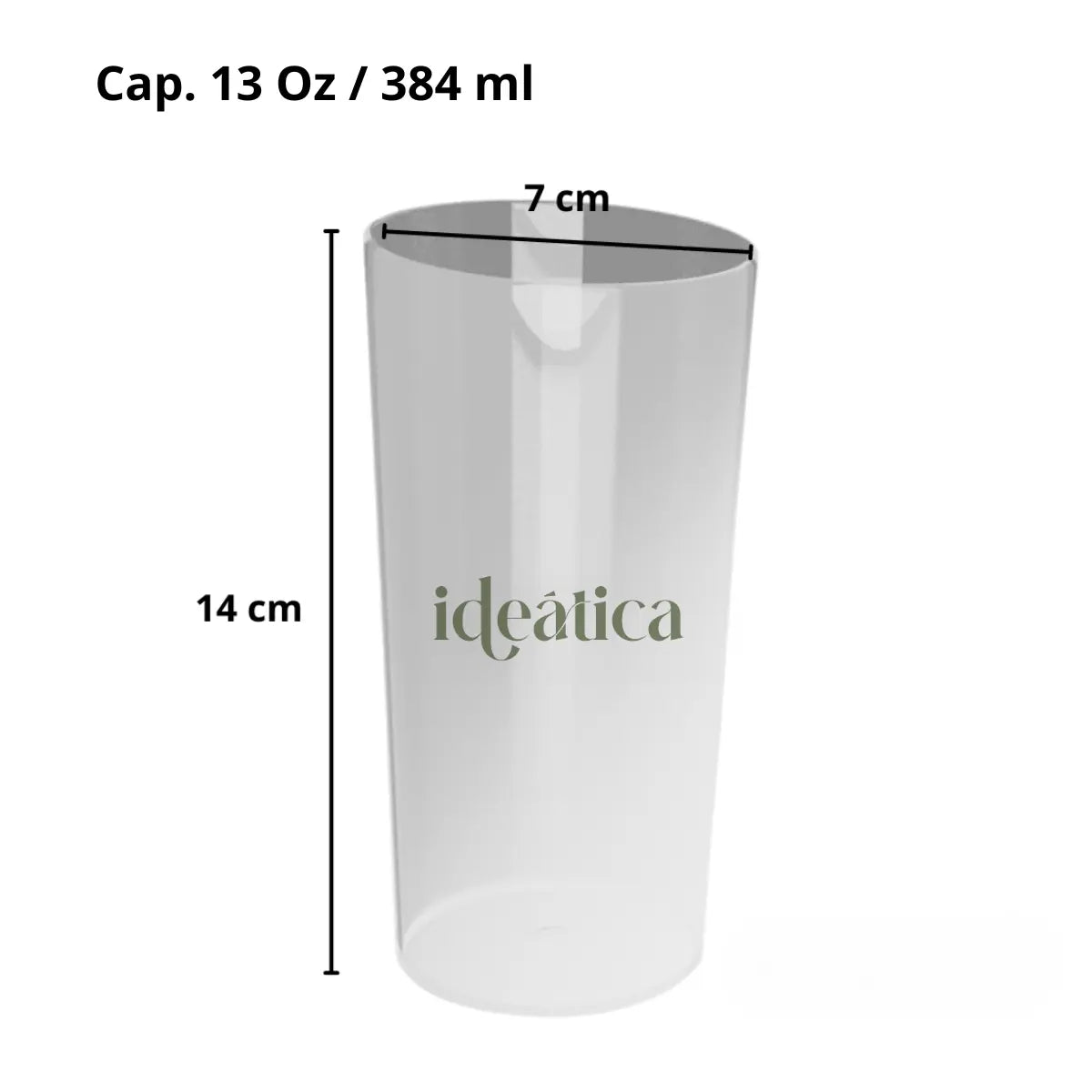 Vaso Cubero para Bebidas Re-utilizable Eventos y Catering 13 Oz IA