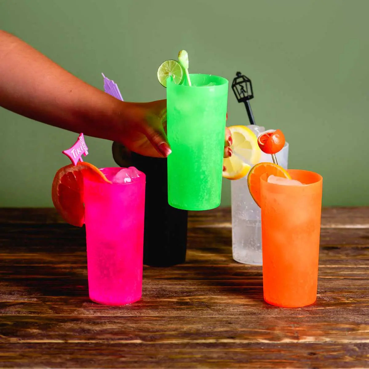 Vaso Cubero para Bebidas Re-utilizable Plastico Catering  - 13 Oz / 384 ml ( 14 Pzas / 70 Pzas ) IA