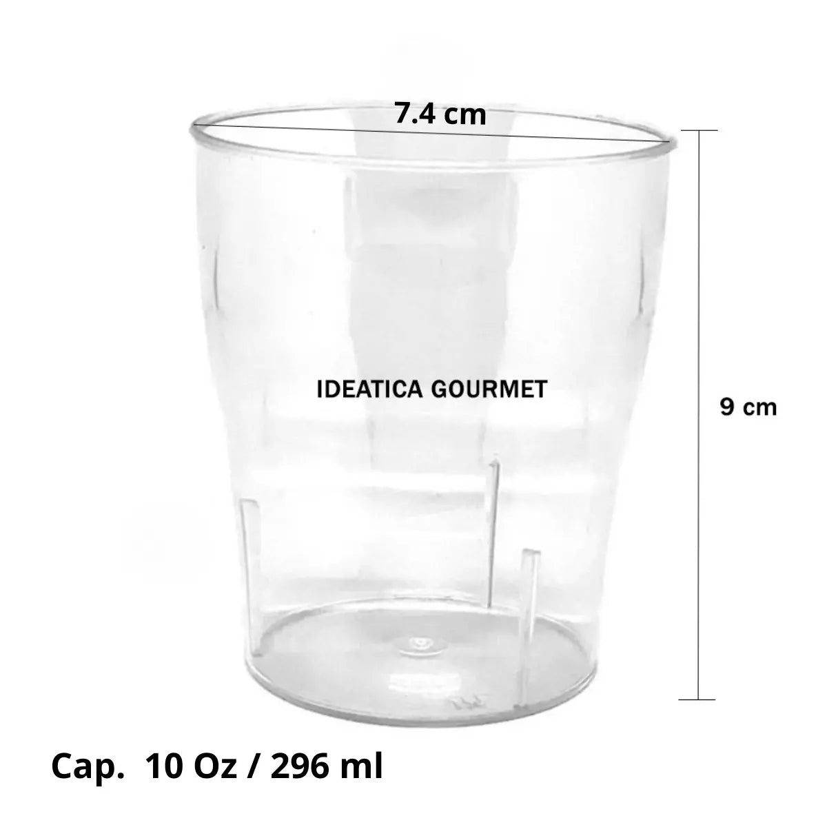 Vaso Old Fashion para Bebidas Re-utilizable Eventos y Catering 10 Oz IA