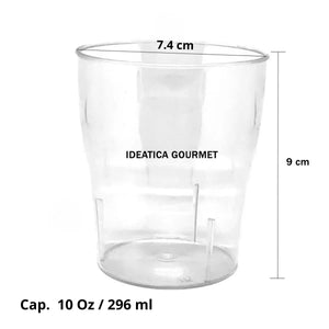 Vaso Old Fashion para Bebidas Re-utilizable Eventos Plastico Catering  - 10 Oz / 296 ml ( 20 Pzas / 100 Pzas ) IA