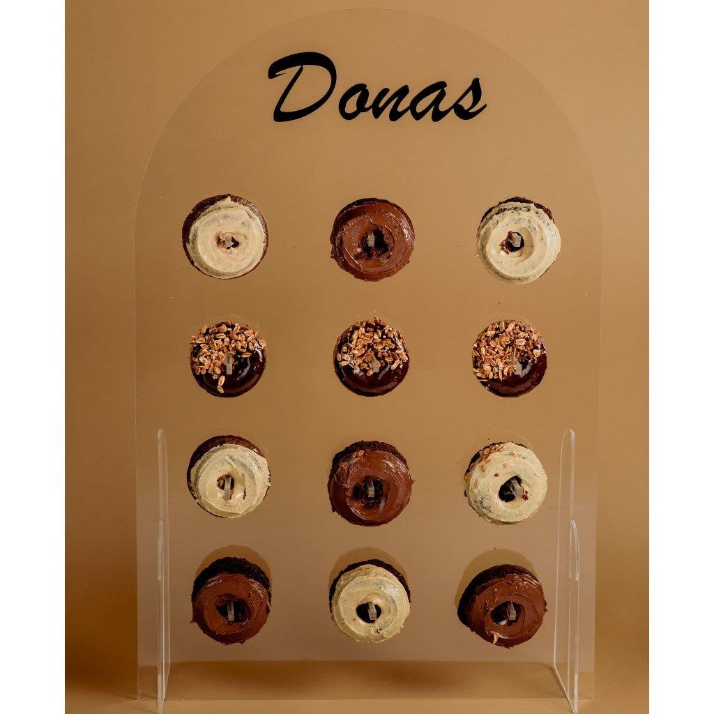 Base Demostrador Display para Donas de Acrilico Candy Bar Catering 12 Hoyos IA