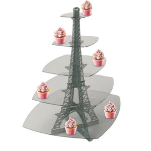Base Torre Eiffel para cupcakes o postres de Acrílico Candy Bar Catering 5 Niveles 1 pza IA